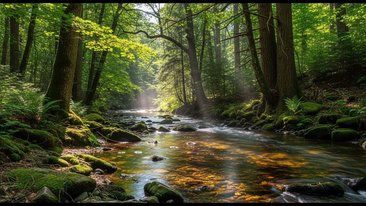 Flowing River Water 🌊 Gentle Stream Sound for Sleep, Focus, and Relaxation #978