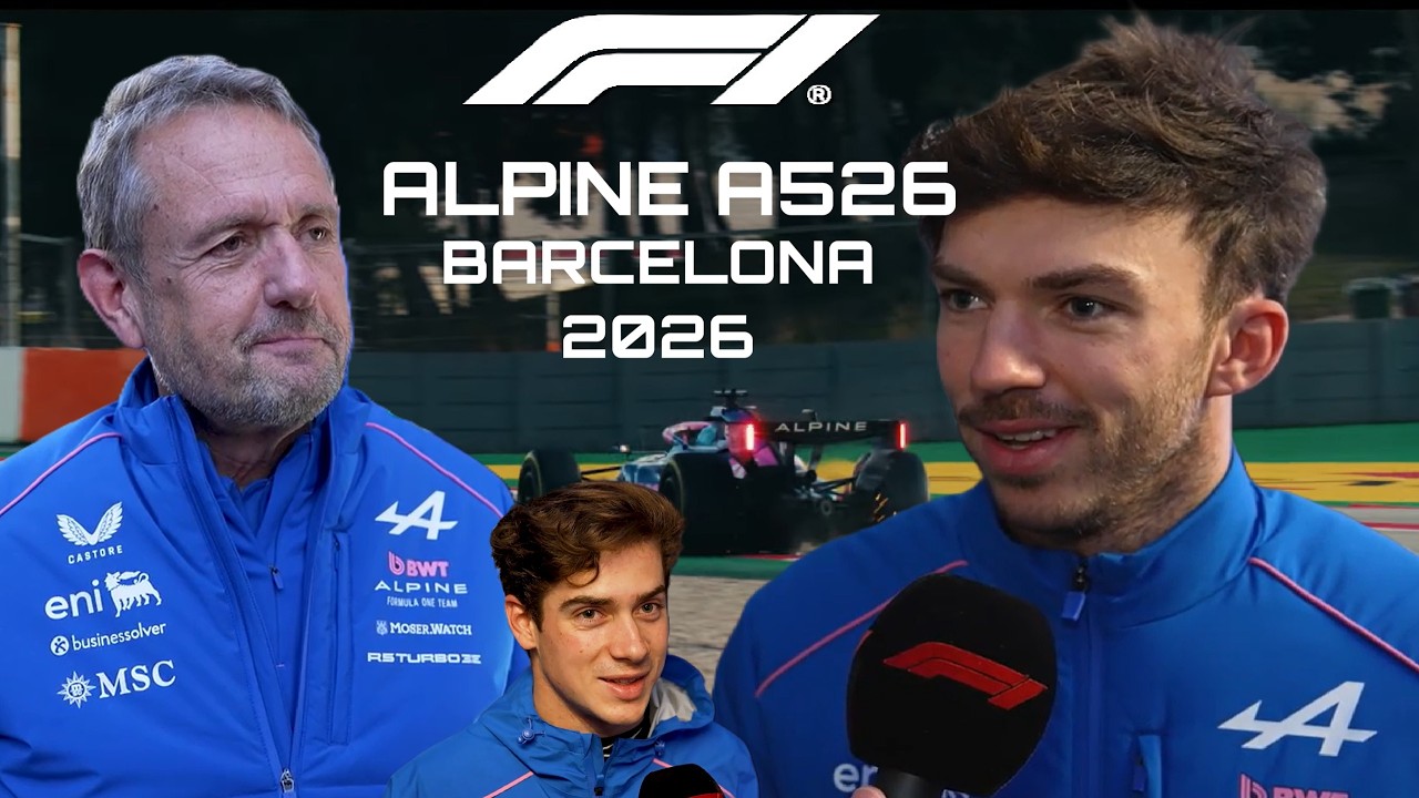 PIERRE GASLY🇫🇷 y STEVE NIELSEN ALPINE A526 BARCELONA TESTS 2026 FORMULA 1