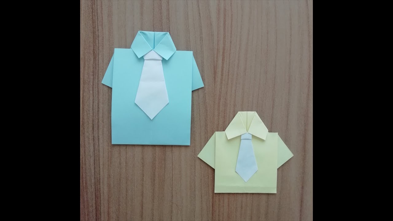 Kağıttan gömlek-kravat yapımı(origami)