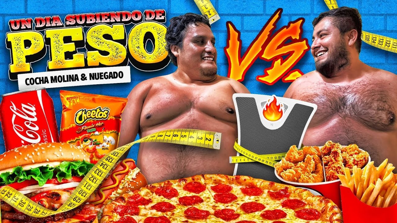 🔥RETO UN DIA SUBIENDO DE PESO CON EL CREW RETOJORJAIS, COCHA VS NUEGADO🔥