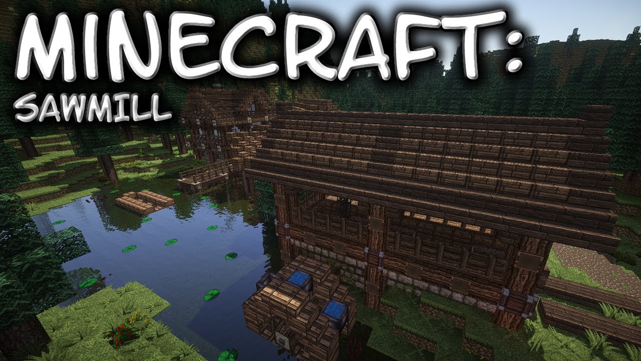 Minecraft: Water Powered Sawmill Tutorial