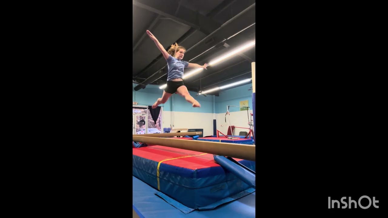 Beam and floor practice! #gymnastics #gymnast #tumbling #beam