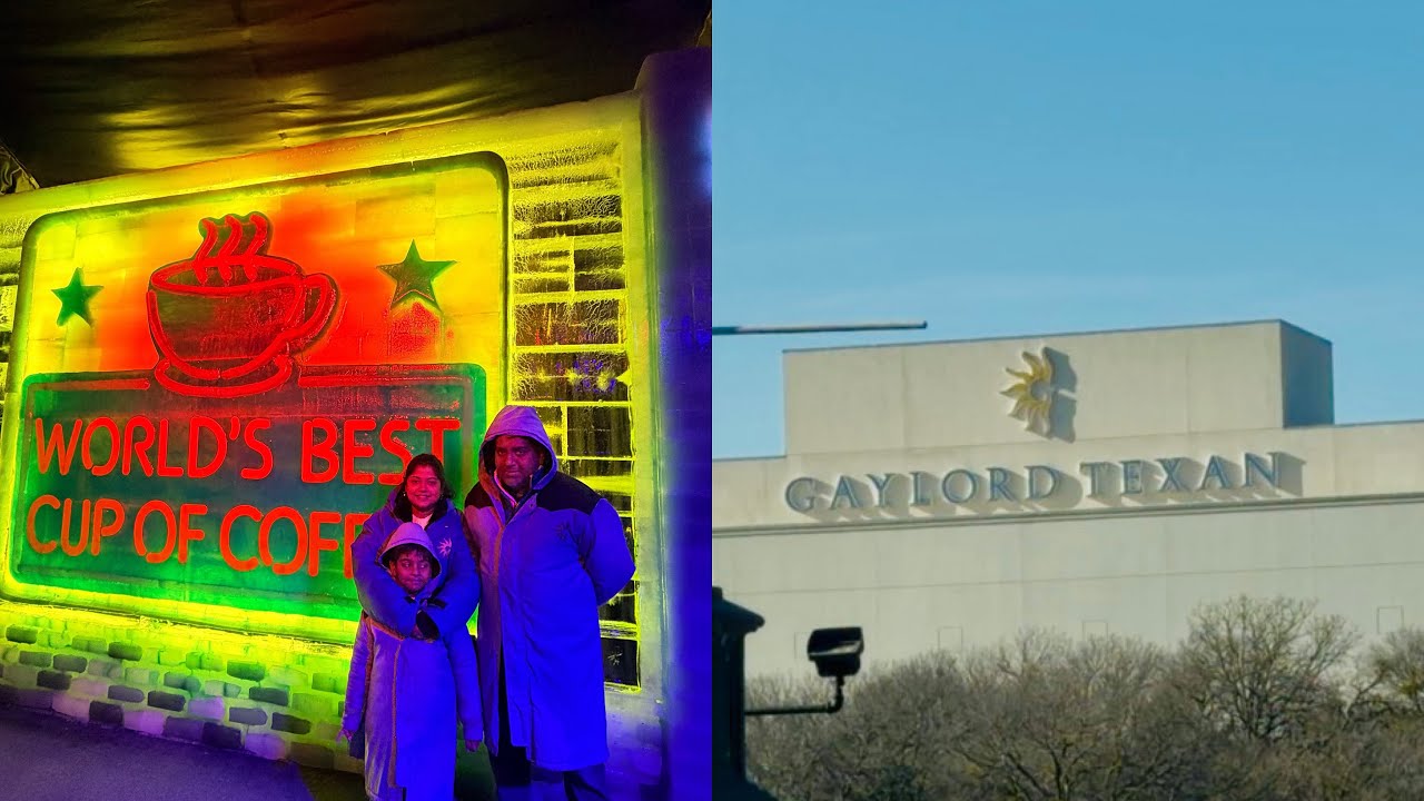 ICE! & Christmas at Gaylord Texan Grapevine 2025. বরফের সান্তা আর ক্রিসমাস ট্রি দেখে এলাম।