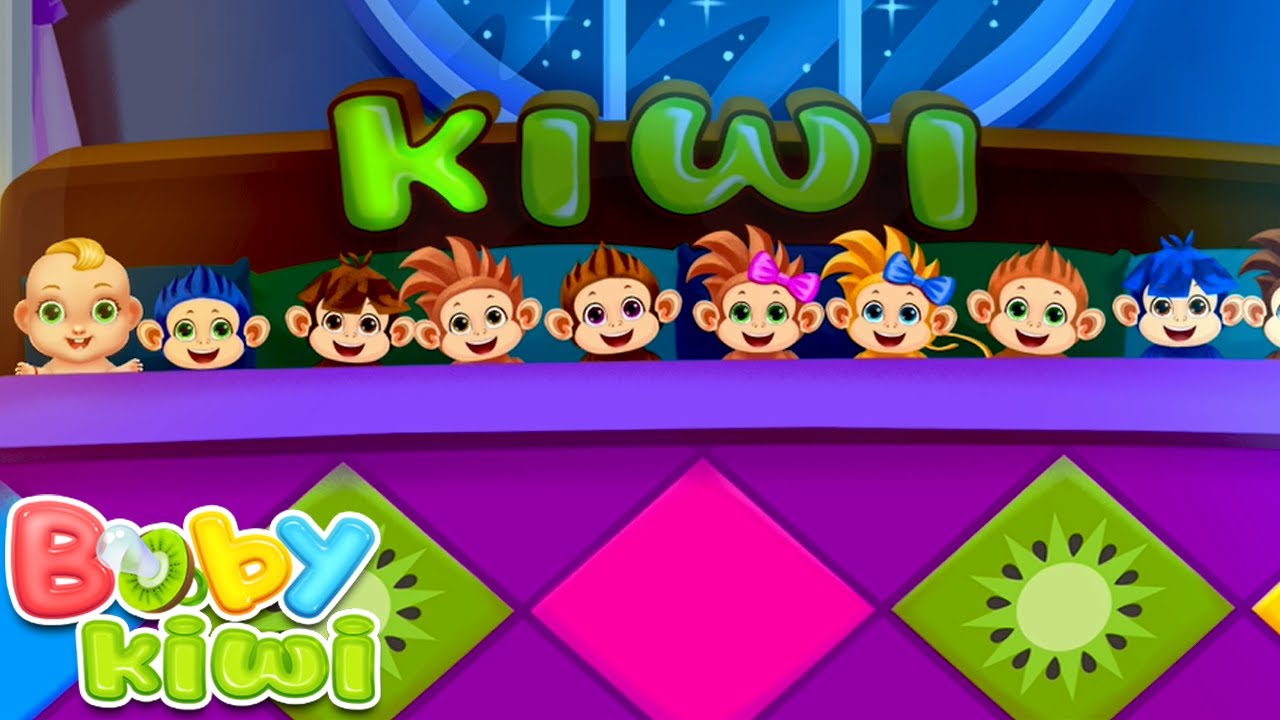 Ten in the Bed 🛏️ Nursery Rhymes & Kids Songs | Baby Kiwi 🥝