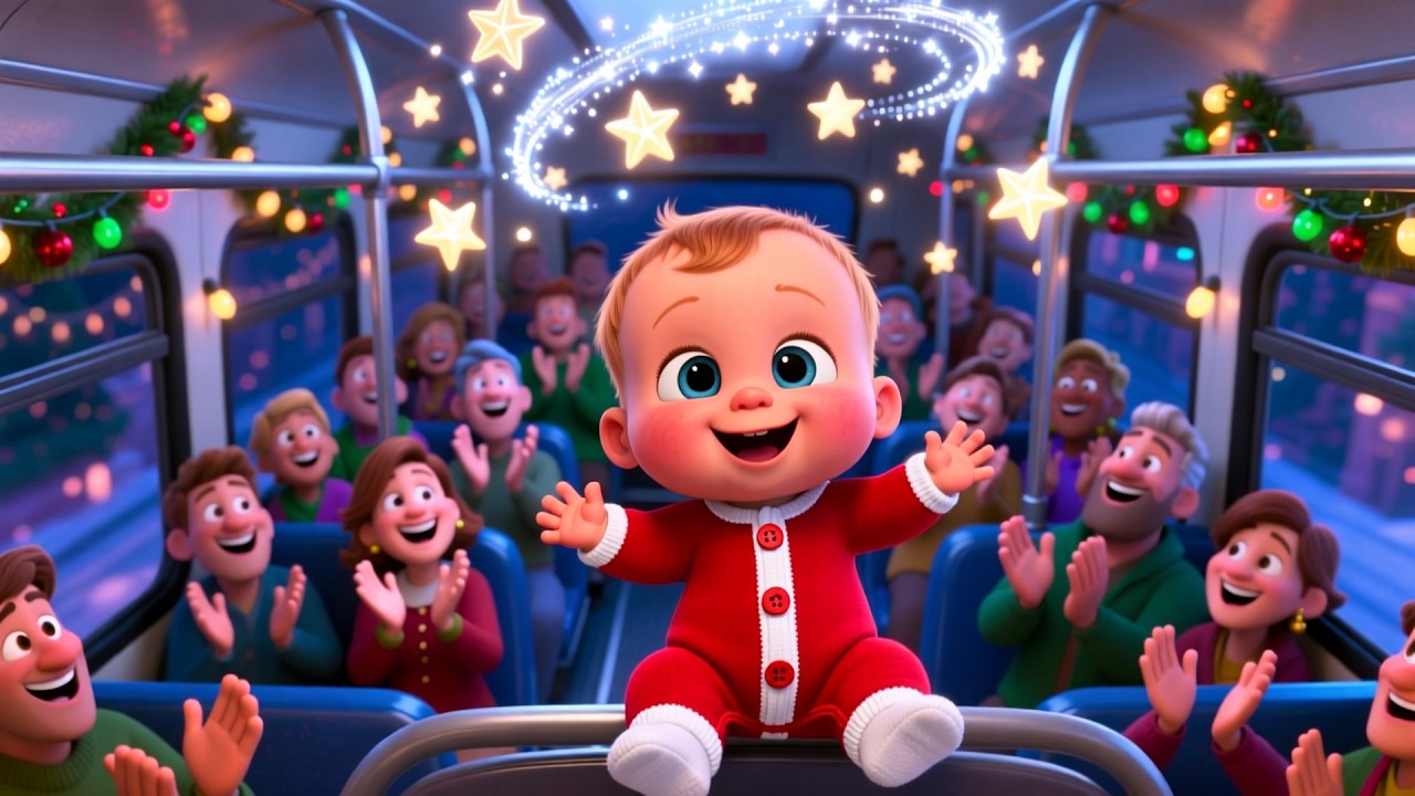 Wheels on the Christmas Bus Song | Fun Kids Song for Toddlers | Festive Holiday Rhyme