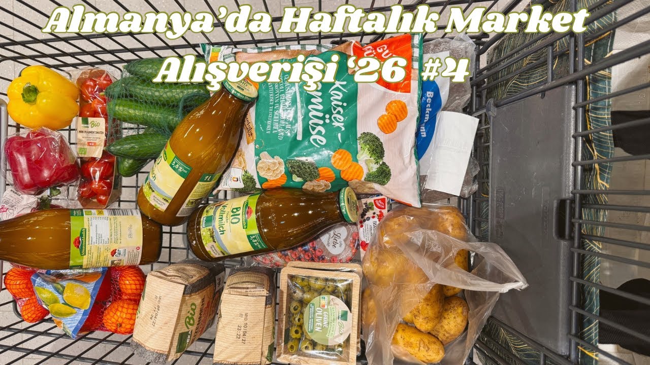Almanya'da haftalık market alışverişi '26 #4 | Az Alma Ayı - Edeka - Buzlu zemine tutsuz alternatif