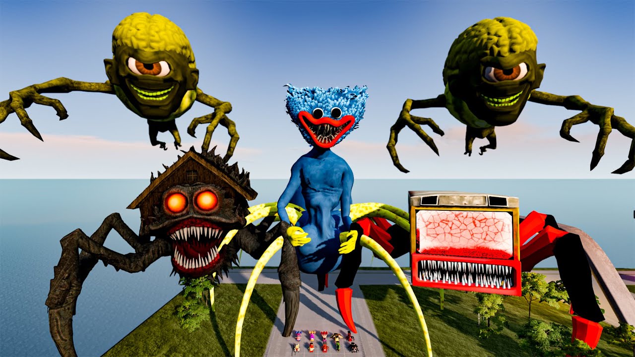 ALL MONSTERS Big & Small Cars with Huggy Wuggy  & BUS EATER & CAR EATER–BeamNG Drive