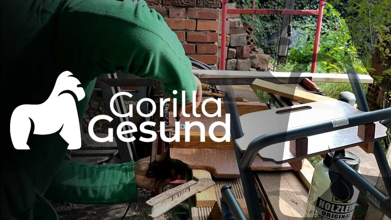 Saljol Wohnraumrollator | Individuell angepasster Sitz, 6 cm tiefer | Gorilla Gesund