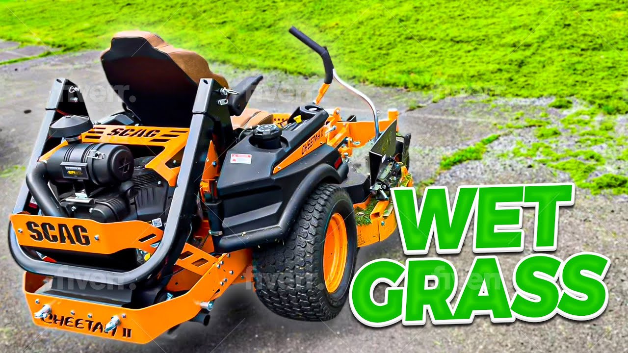 SCAG CHEETAH 2 MOWING WET GRASS