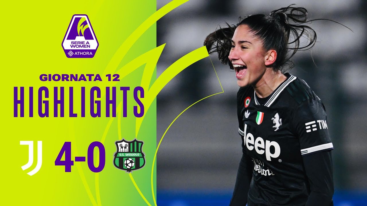 Juventus-Sassuolo 4-0 | Tripletta di Beccari nel poker bianconero | #SerieAWomenAthora