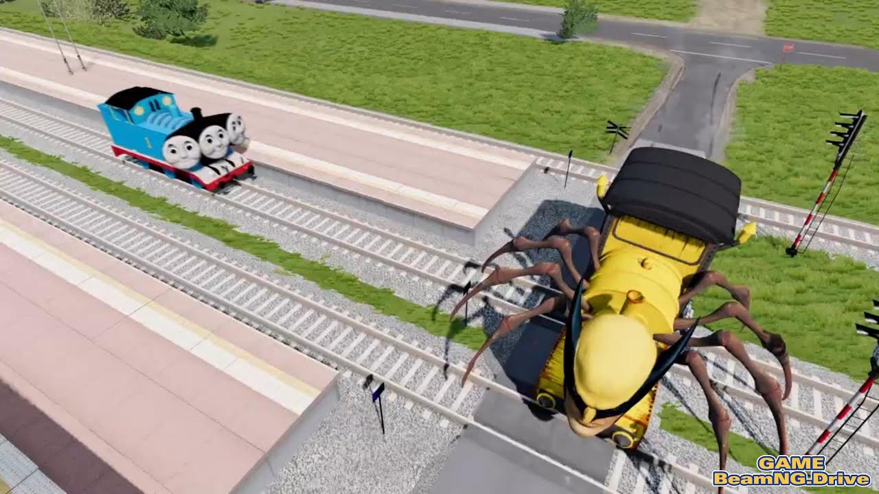 Big & Small Choo Choo Charles Wolverine vs Thomas the Train with Triple Head | BeamNG.Drive