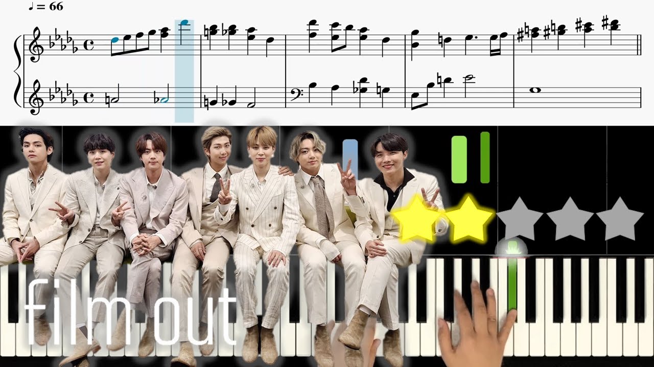 BTS (방탄소년단) - Film out  🎹《Piano Tutorial》 ★★☆☆☆