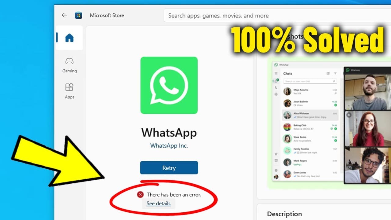Jak rozwiązać problem Wystąpił błąd podczas instalacji aplikacji ze sklepu Microsoft Store ✅