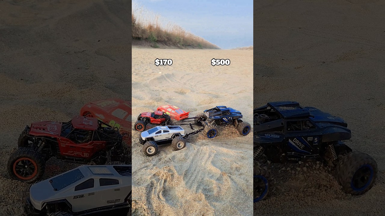 $20 vs $50 vs $100 vs $500 RC Cars POWER TEST on SAND 😱 