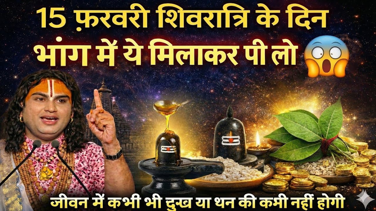 महाशिवरात्रि 2026: भांग में ये 1 चीज मिलाकर पी लो | किस्मत चमक जाएगी aniruddh Aacharya #Mahadev
