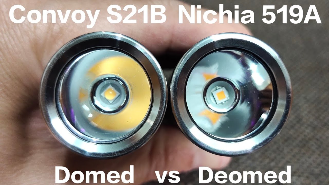 Convoy S21B 6a driver, Nichia 519A Domed vs Dedomed