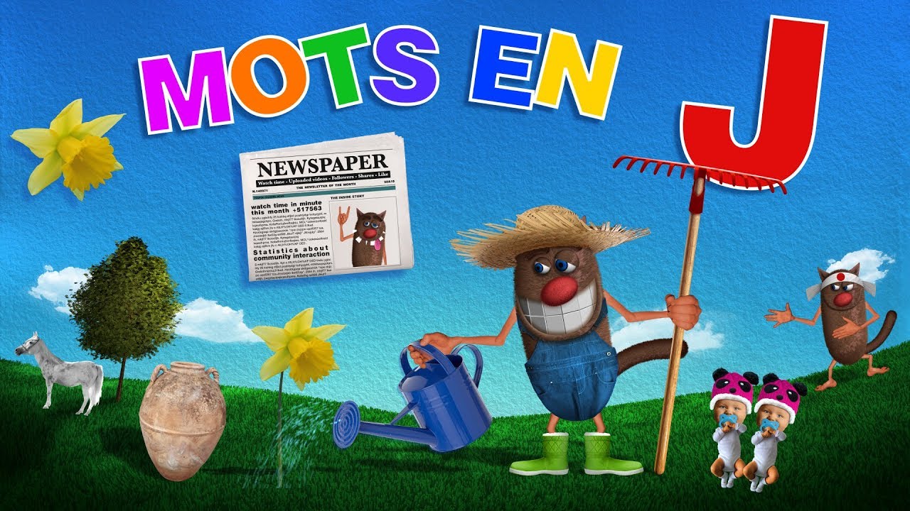 Foufou - Mots commençant par J pour les enfants (Learn words starting with J for kids) 4k