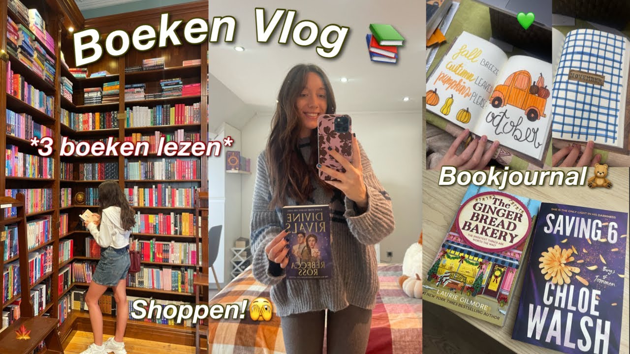 BOEKENVLOG: 3 Boeken lezen!🧸 (boekshoppen,boekjournal,unboxings)📚