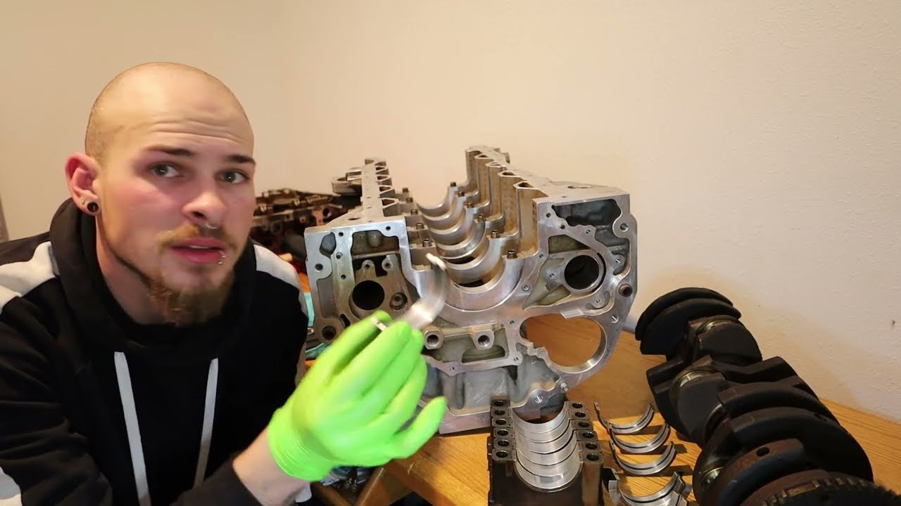 Chevy Colorado 3.5L I5 Crankshaft Installation - Part 1 Assembly