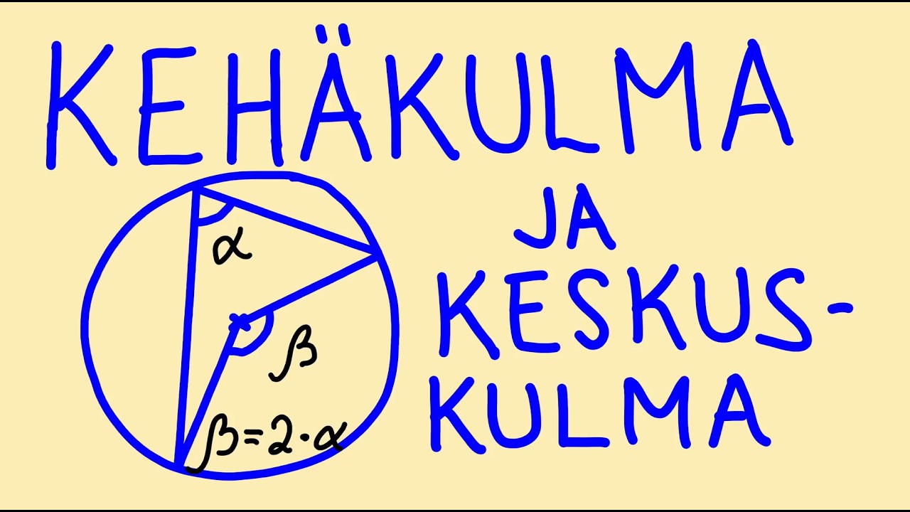 Ympyrän kehäkulma ja keskuskulma