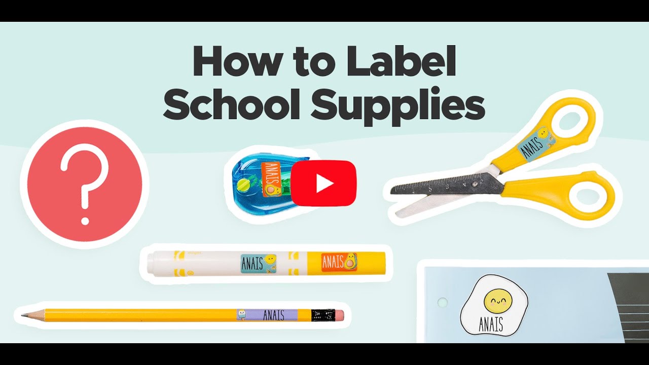 How to Label School Supplies | Personalized Name Labels for Kids