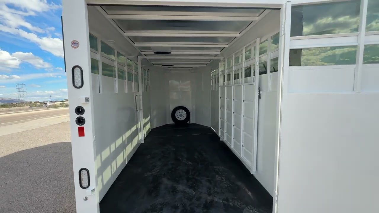 2026 Trails West 17’ Bumper Pull Stock Trailer W/ Plexiglass 