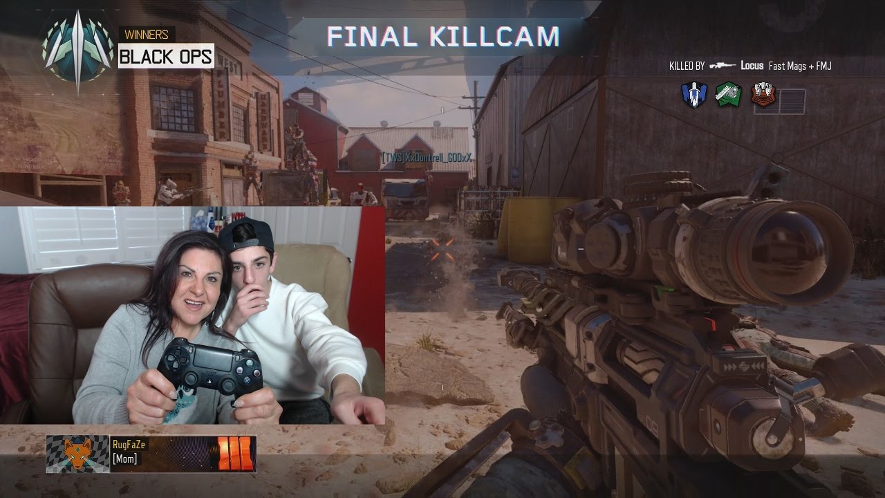 MY MOM HIT A TRICKSHOT ON BLACK OPS 3 | FaZe Rug