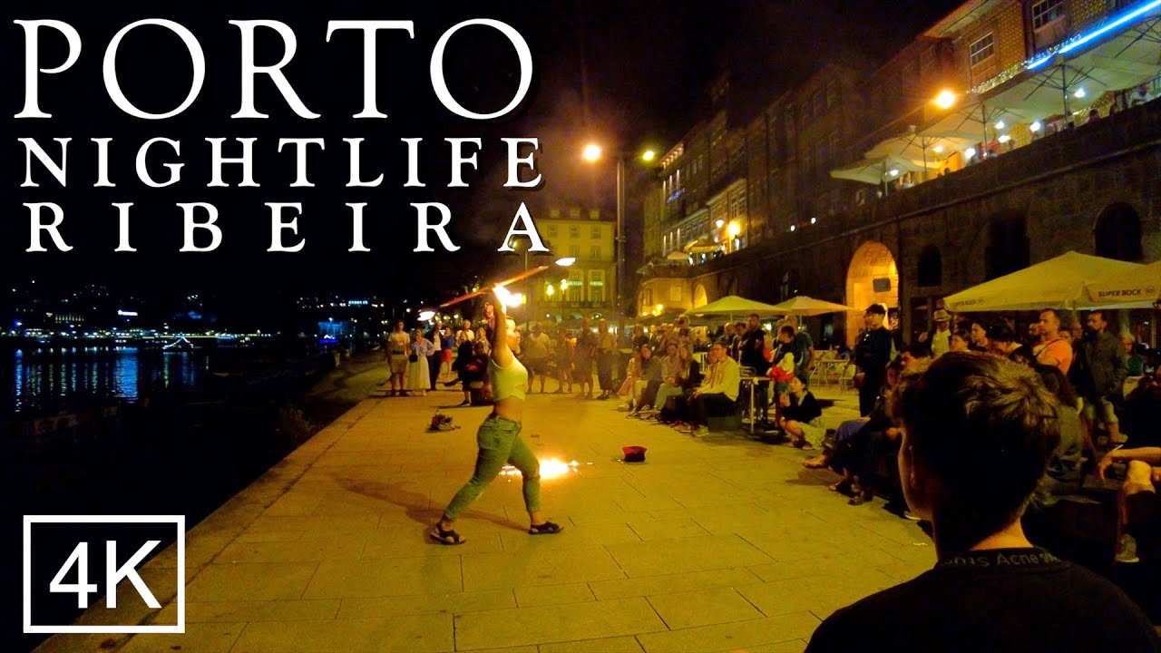 Porto nightlife: Porto RIBEIRA Portugal 4K Porto night walk