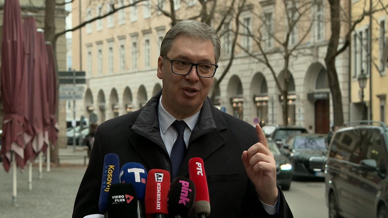 Predsednik Srbije Aleksandar Vučić se obraća iz Minhena
