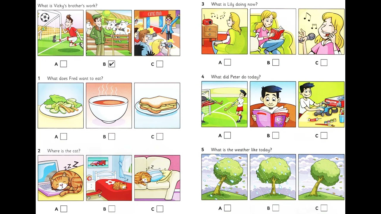 Movers 2 Test 2 Part 4,5