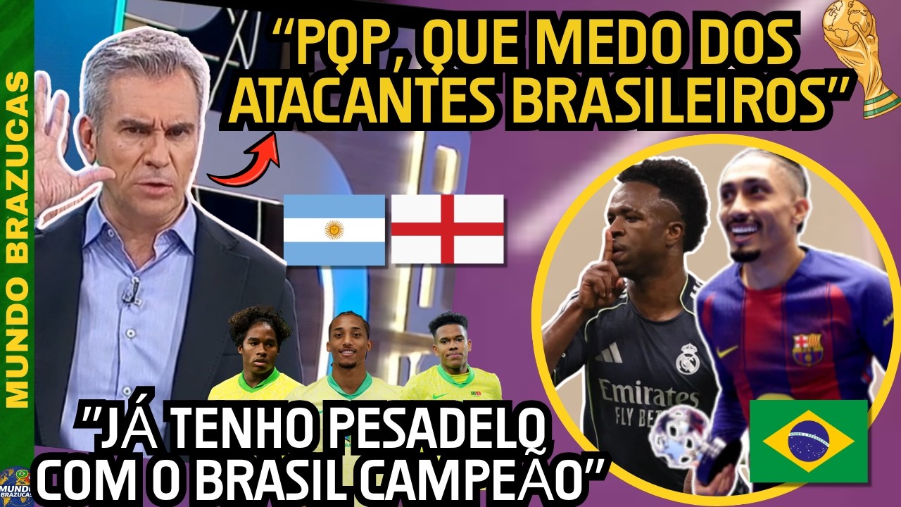 ARGENTINOS E INGLESES PREOCUPADÍSSIMOS COM BOA FASE DOS ATACANTES BRASILEIROS... VINI, RAPHINHA....
