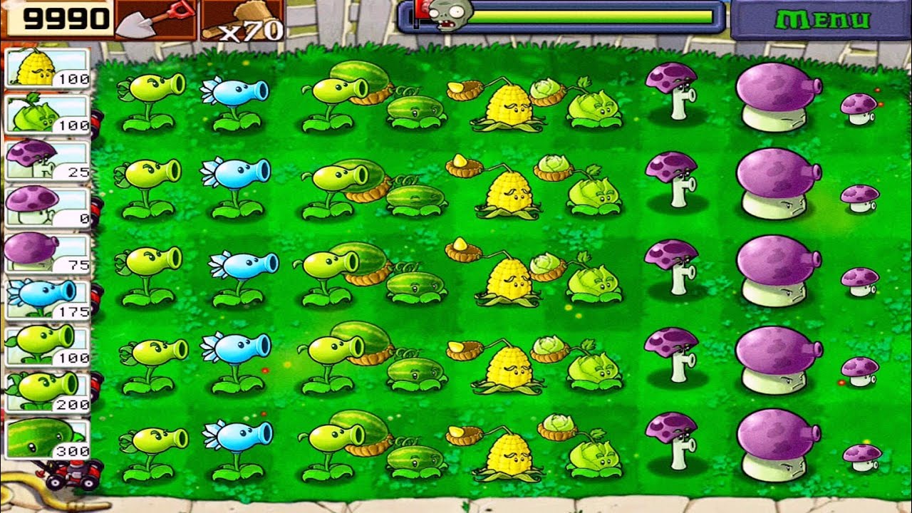 PLANTS VS ZOMBIES | ALL PLANTS VS ALL ZOMBIES | SURVIVAL DAY GAMEPLAY | FULL HD [ 1080p ] [ 60 fps ]