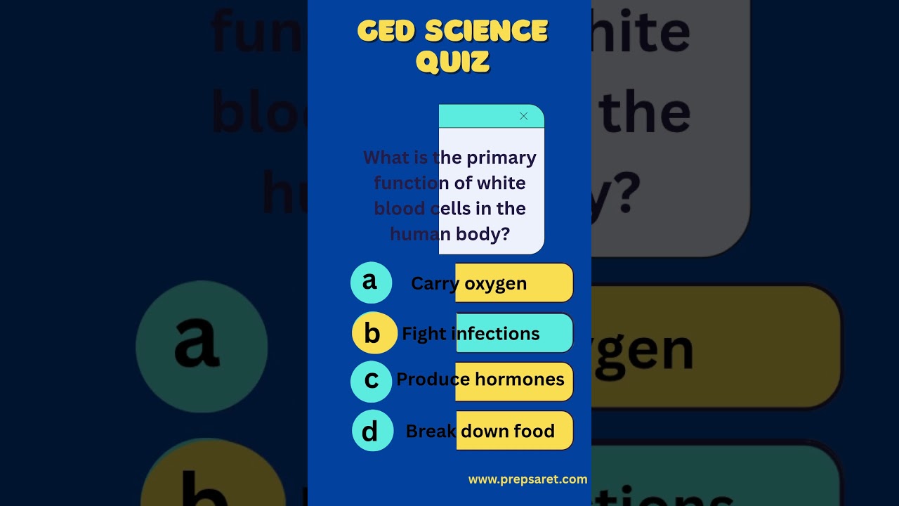 GED Science Practice Questions #PassTheGED #SciencePractice #GEDTest2025 #prepsaret