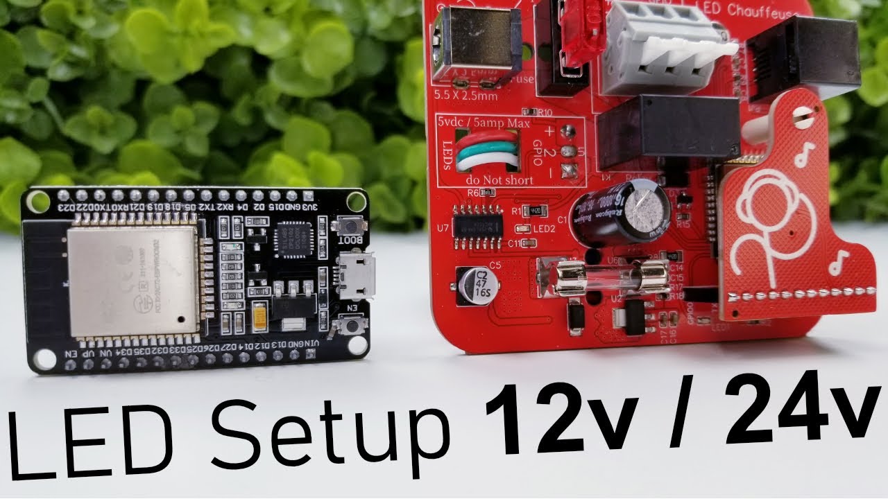 Руководство по настройке светодиодов 12 В и 24 В — WS2815 и FCOB: ESP32 и контроллер WLED для дом...