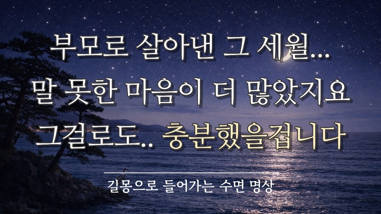 부모 도리 다하려 애쓴 세월, 60대를 위한 마음 비우기 명상 | 잠 안올 때 듣는 | 파도소리 ASMR