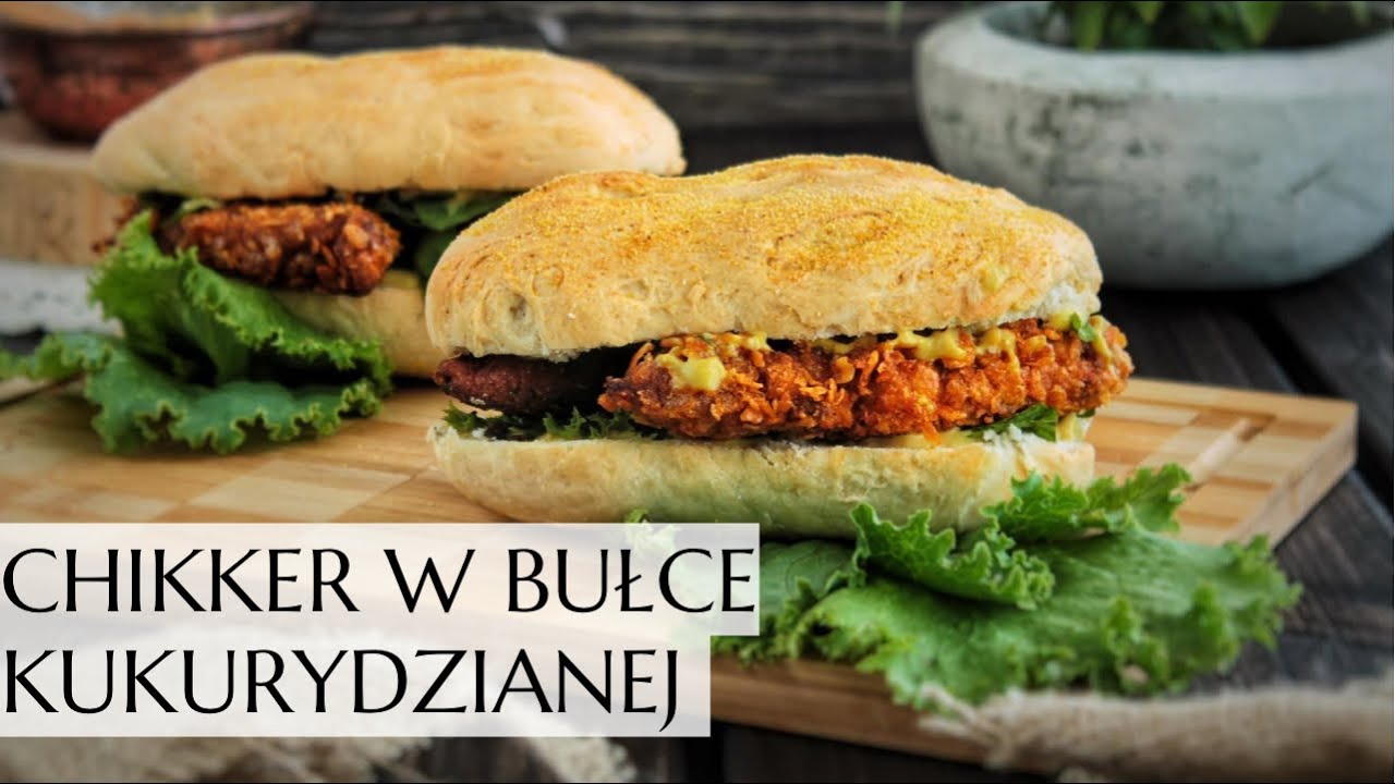 Domowy fast food: chikker w bułce kukurydzianej