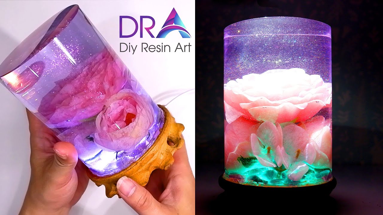 Making Epoxy Resin Memory Lamp | Diy Resin Art