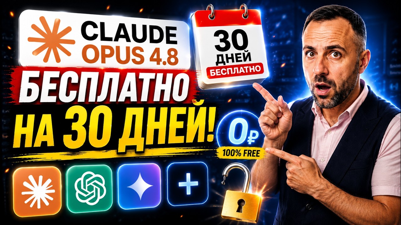 Free access to Claude Opus 4.8 and other top AI