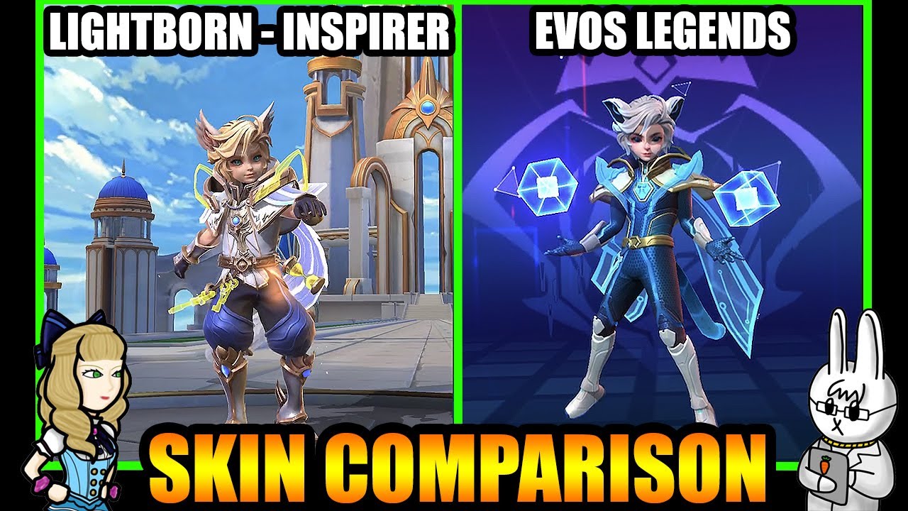 HARITH EVOS LEGENDS EPIC SKIN EFFECTS VS. LIGHTBORN - INSPIRER - MLBB SKIN COMPARISON SERIES