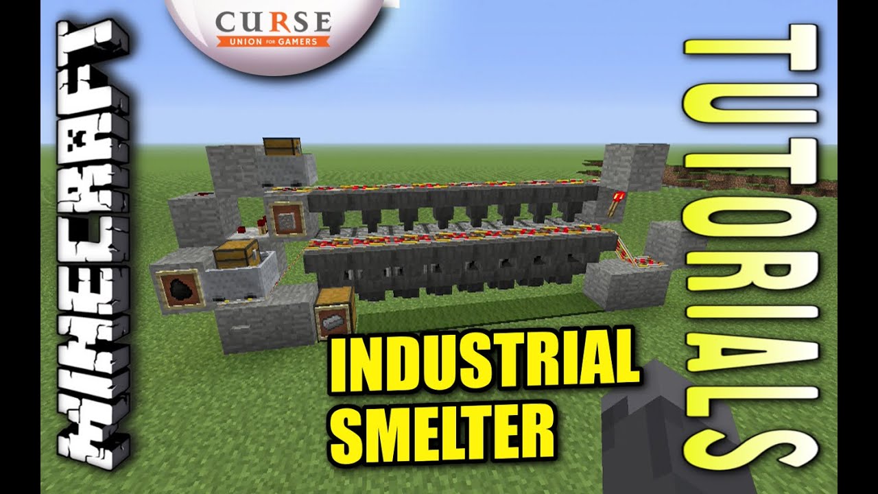 Minecraft PS4 - INDUSTRIAL SMELTER ( SEMI AUTO ) How To - Tutorial ( PS3 / XBOX )