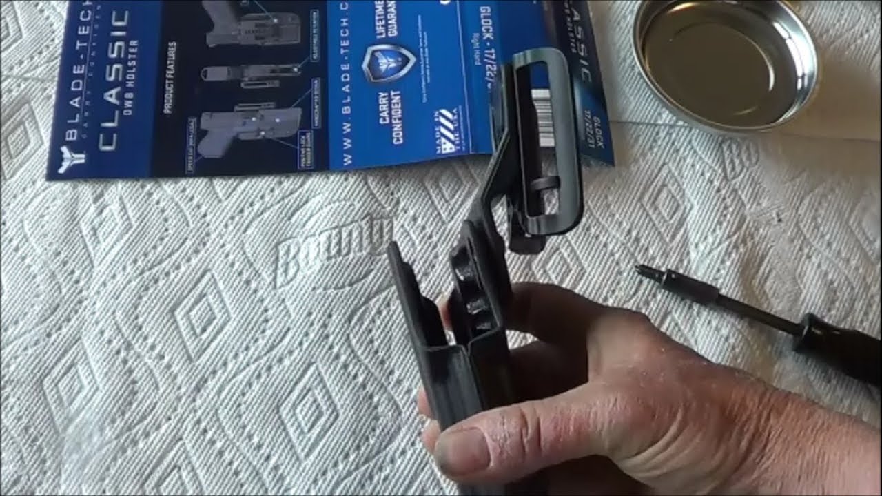 Assembly of Blade-Tech  Dropped & Offset Holster for USPSA