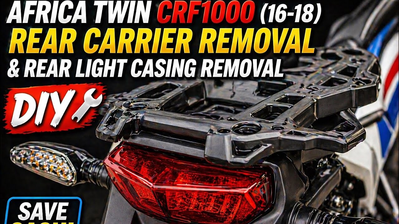 Africa Twin CRF1000 (16-18) rear carrier removal and real light casing removal #hondaafricatwin