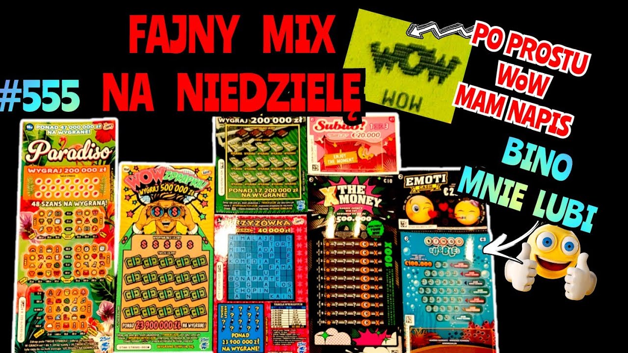 Zdrapki Lotto🎲555 MIX NA NIEDZIELĘ Z WYGRANYMI❗BINGO SUPER ZASKOCZYŁO💪PO PROSTU WOOW😅❗#win#wygrana