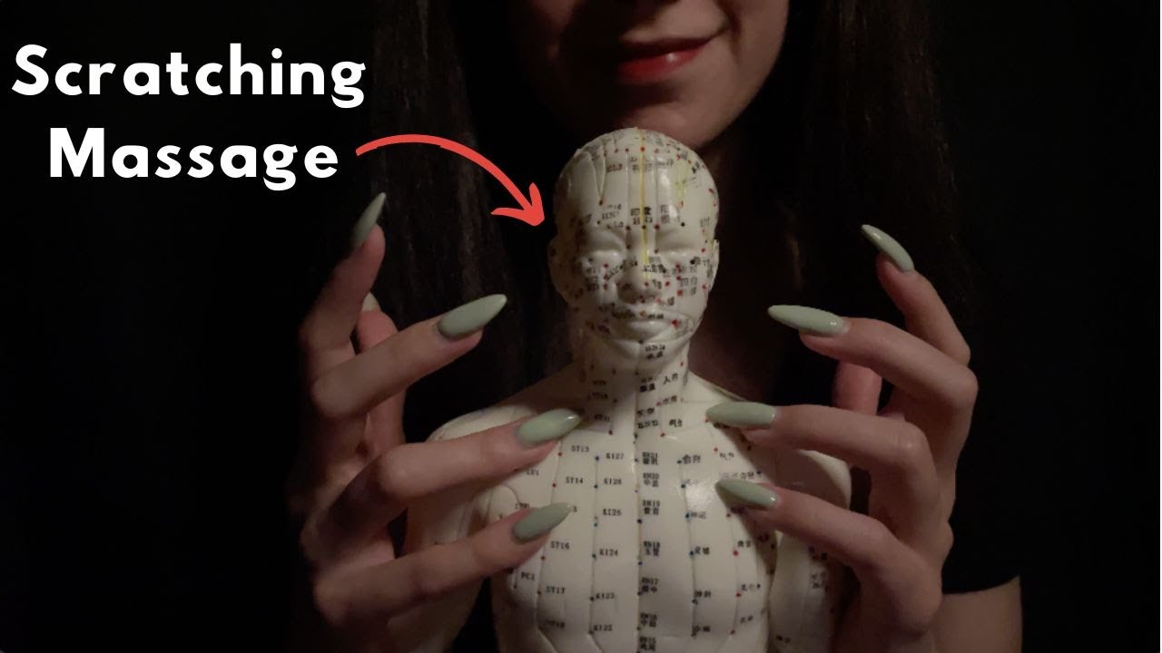 ASMR| Slow & Gentle Acupuncture Doll Massage (Scratching and Gripping)