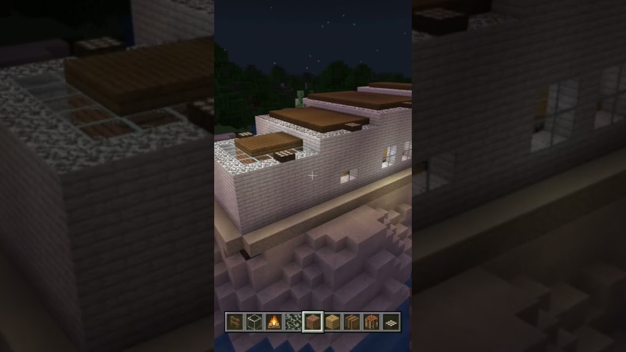 this transition literally is a night and day difference 🤪 #minecraft #build #smallyoutuber