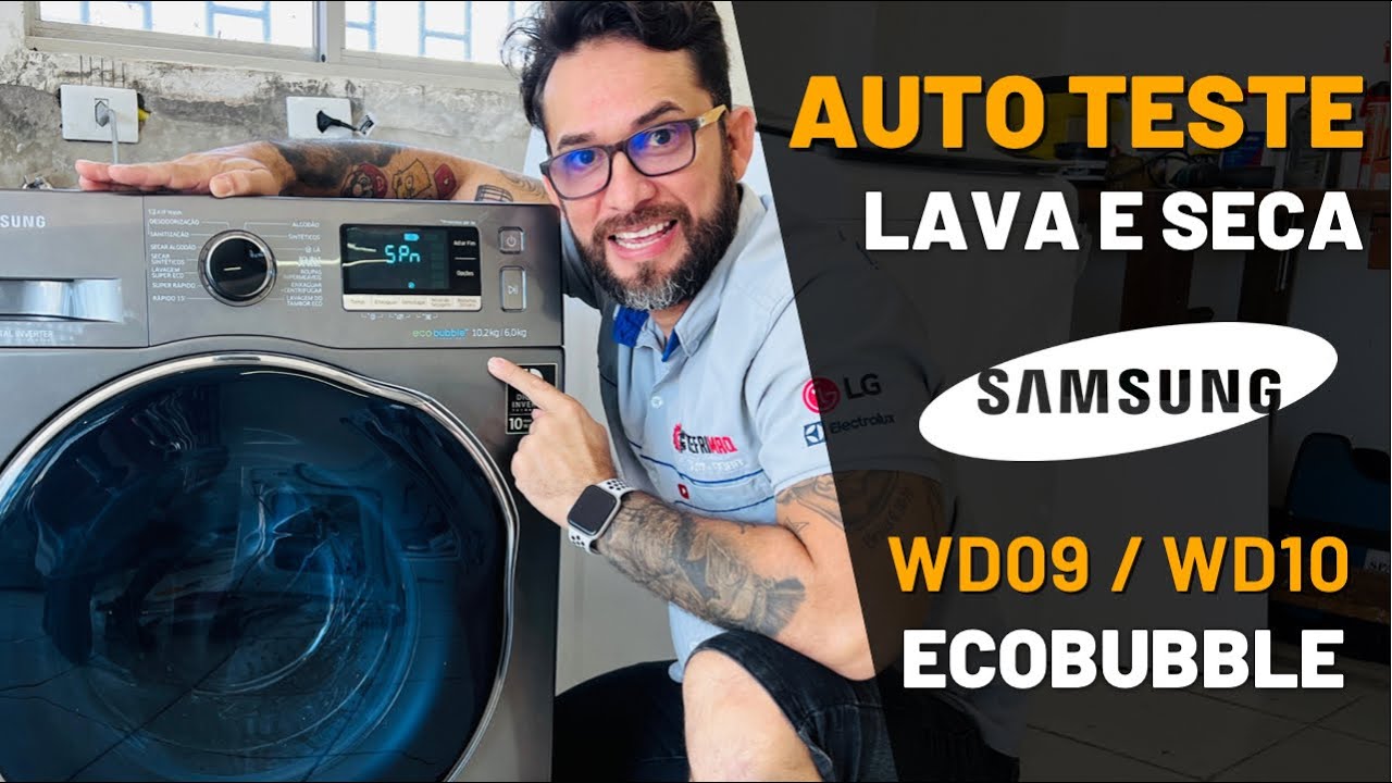🔴Auto teste lava e seca Samsung Wd10 ecobubble