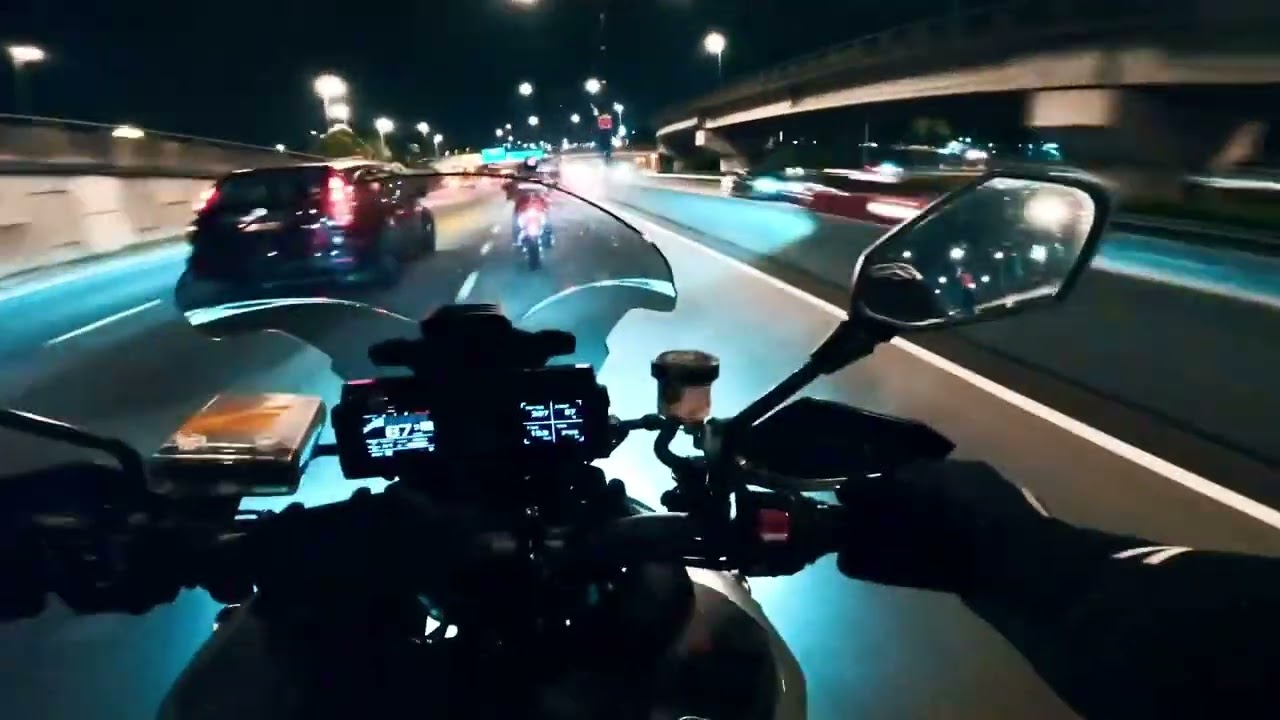 Tracer9gt August night ride (Leo Vince Race Full System Exhaust)