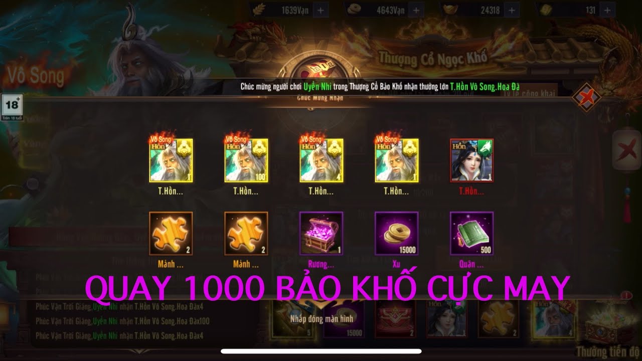 Công Thành Truyền Kỳ Tam Quốc #6: QUAY VÔ SONG HOA ĐÀ 4 SAO CHỈ TRONG 1000 LẦN BẢO KHỐ