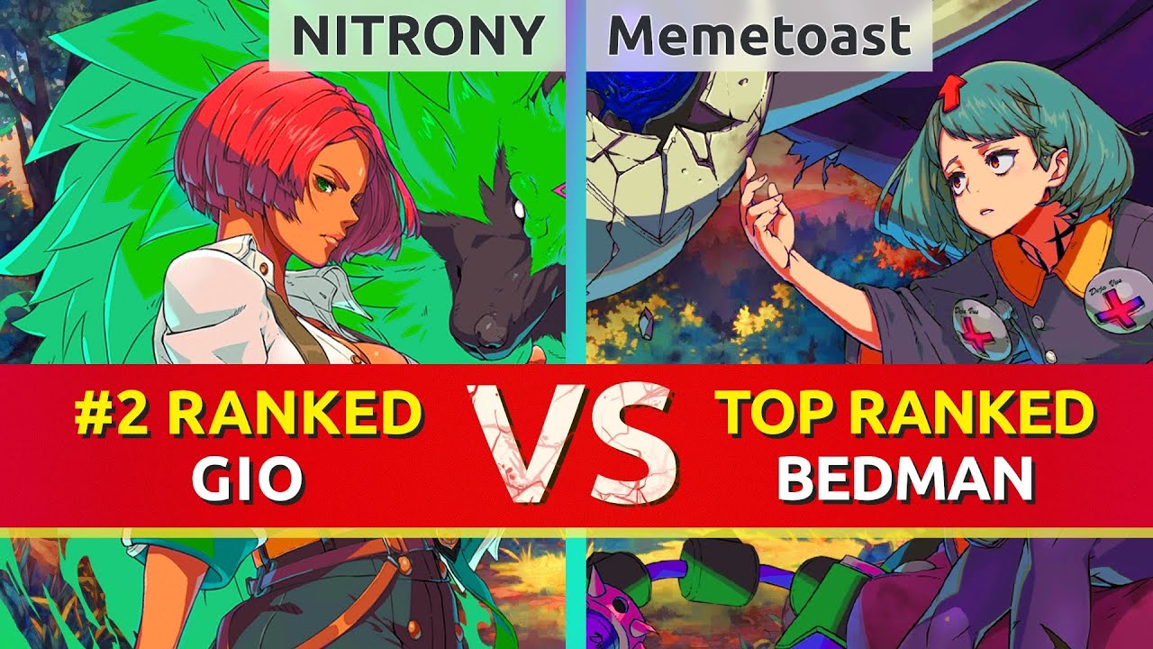 GGST ▰ NITRONY (#2 Ranked Giovanna) vs Memetoast (#6 Ranked Bedman). High Level Gameplay