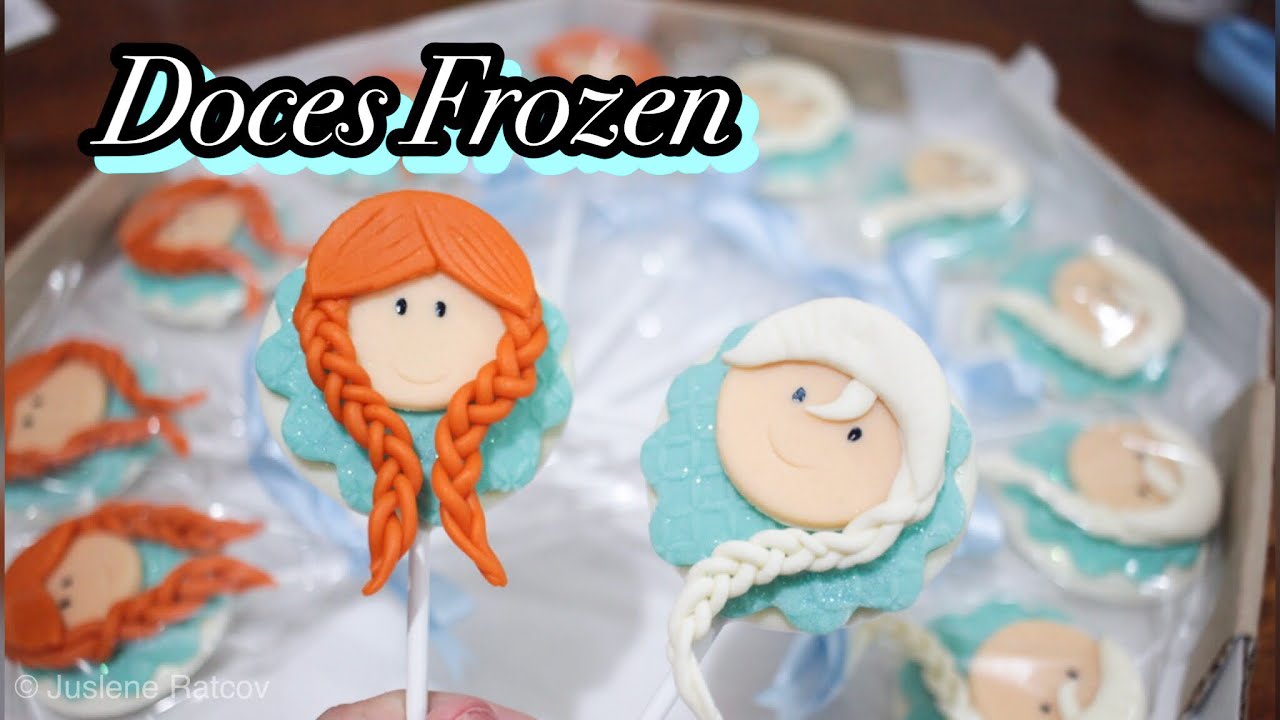 PIRULITO DE CHOCOLATE FROZEN - PERSONALIZANDO DOCES COM PASTA DE LEITE NINHO.